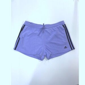 Sold!!!   Adidas Womens Terry Cloth Shorts Purple 3 Stripe